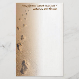 Footprints On Our Heart Stationery