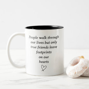 Footprints on Our Hearts Two-Tone Coffee Mug