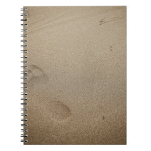 Footprints on sand notebook