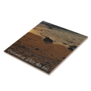 Footprints on the Beach; Customisable Tile