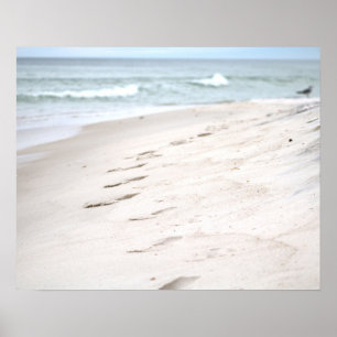 Footprints on the Beach Sand 16x20 Poster Print