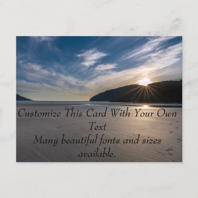 Footprints on The Beach Sand Postcard (Front)