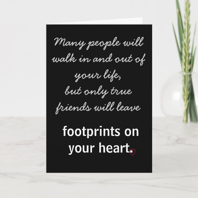 Footprints on your heart * Valentine's Day Holiday Card (Front)