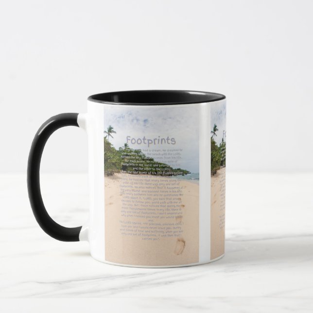 Footprints Poem 2A Two-Tone Mug (Left)