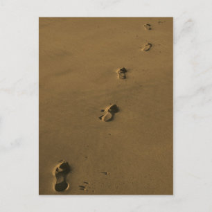 footprints postcard