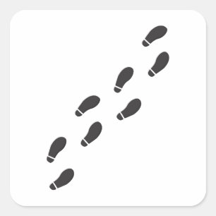 Footprints Square Sticker