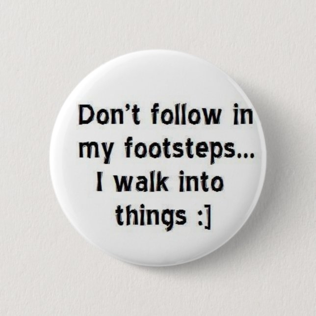 footsteps 6 cm round badge (Front)