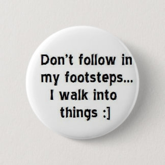 footsteps 6 cm round badge