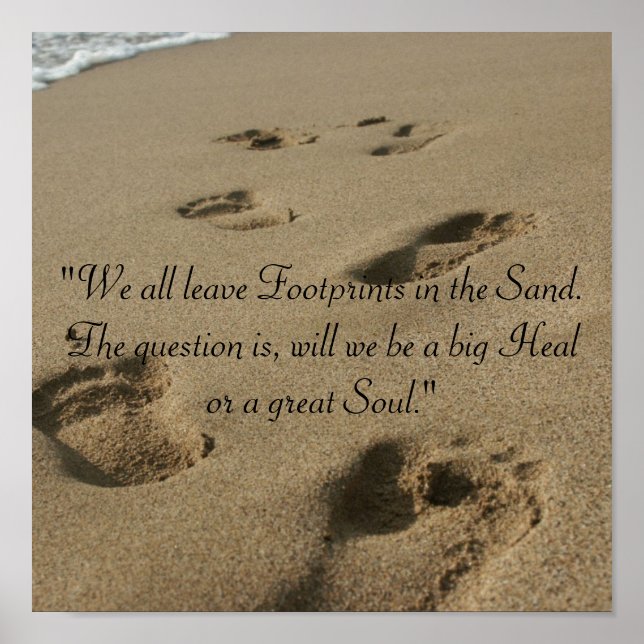 Footsteps in the Sand Poster (Front)