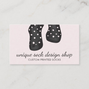 Footwear Girly Polka Dots Sock Business Card
