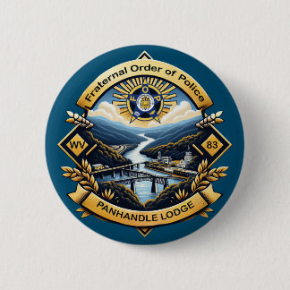 FOP Lodge 83 6 Cm Round Badge