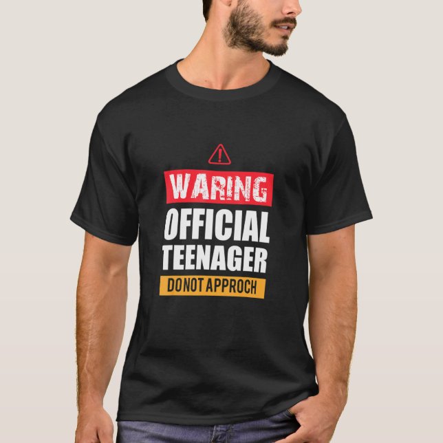 For 13 Year Old Boy Girls Birthday Official Teenag T-Shirt (Front)