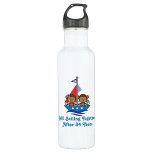 For 34th Wedding Anniversary Monkeys 710 Ml Water Bottle