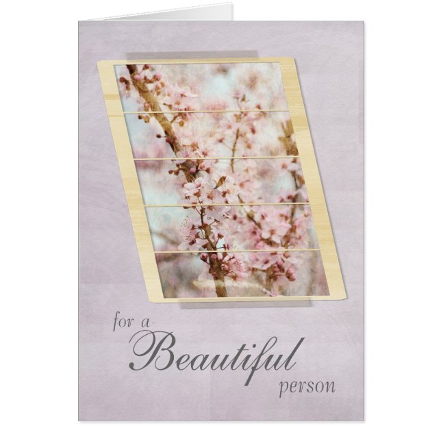 For a Beautiful Person Cherry Blossom Floral (Front)