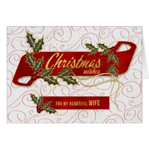 for a Beautiful Wife Wishes Holly and Berries