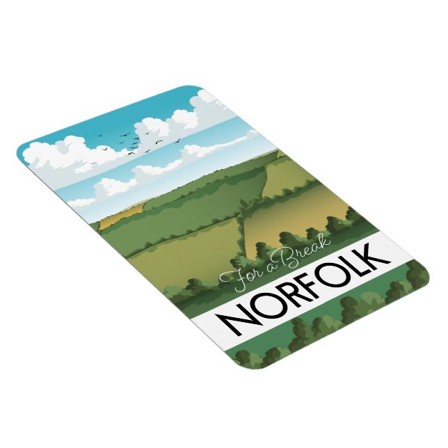 For a break Norfolk travel poster Magnet (Right Side)