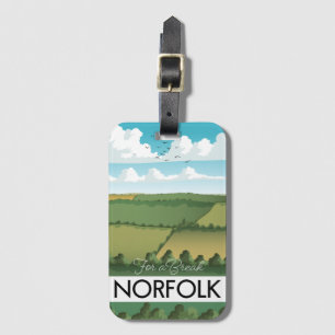 For a break Norfolk travel poster Two-Tone Coffee  Luggage Tag