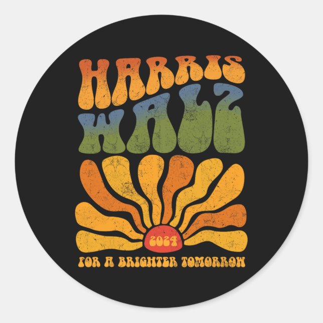 For A Brighter Tomorrow Boho Aesthetic 2  Classic Round Sticker (Front)