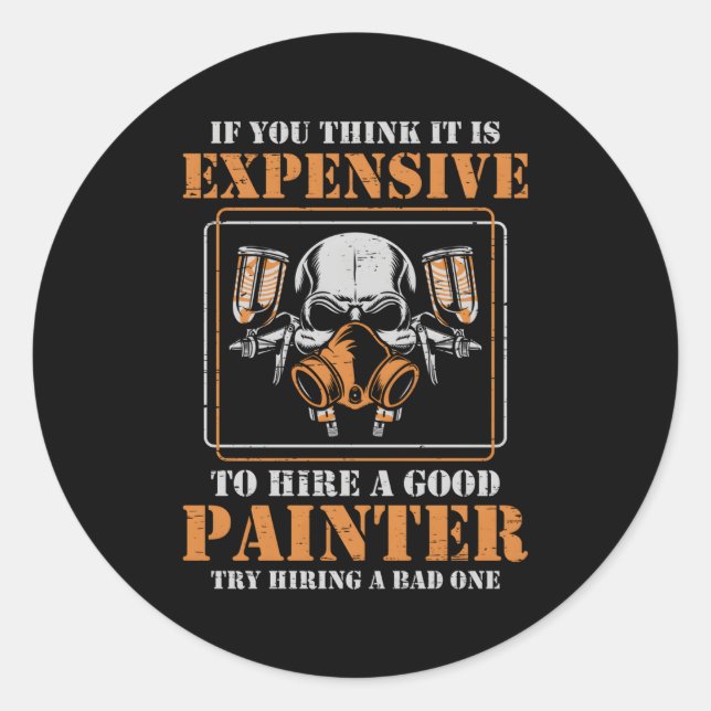 For A Car Painter Classic Round Sticker (Front)