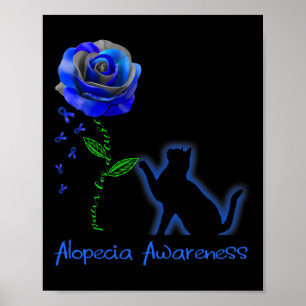 For A Cure Alopecia Awareness  Poster