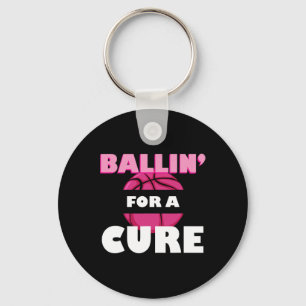 For A Cure Basketball Breast Cancer Awareness  Key Ring