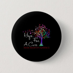 For A Cure Brain Aneurysm Awareness Tree Ribbon 6 Cm Round Badge