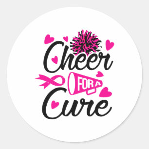 For A Cure Breast Cancer Awareness Classic Round Sticker