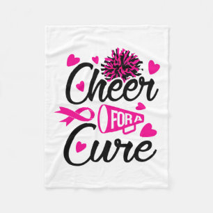 For A Cure Breast Cancer Awareness Fleece Blanket