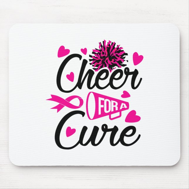 For A Cure Breast Cancer Awareness  Mouse Mat (Front)
