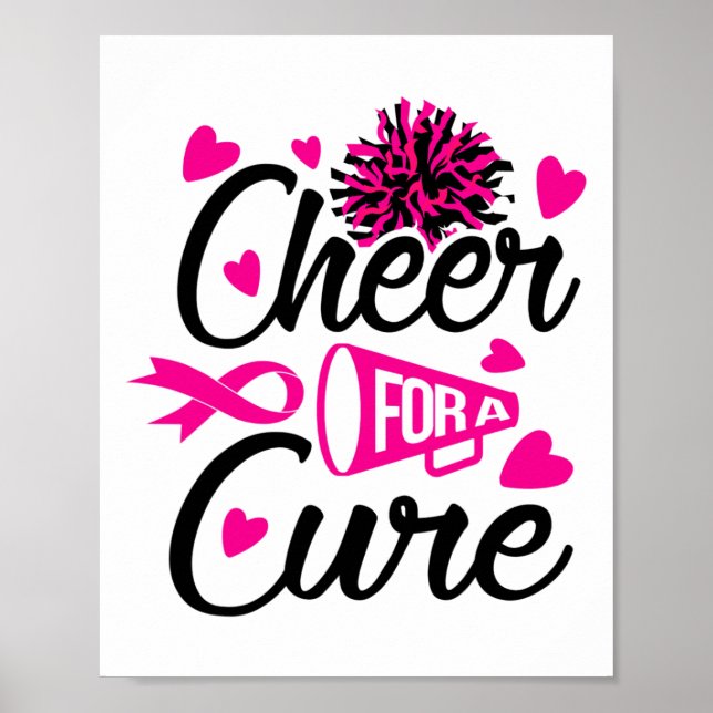 For A Cure Breast Cancer Awareness  Poster (Front)