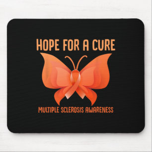 For A Cure Ms Multiple Sclerosis Awareness Butterf Mouse Mat