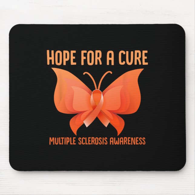 For A Cure Ms Multiple Sclerosis Awareness Butterf Mouse Mat (Front)