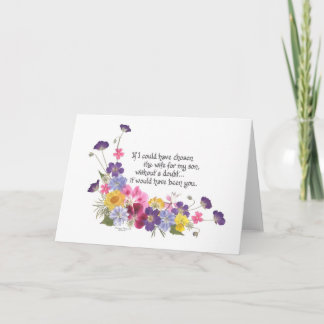 For a daughter-in-law card