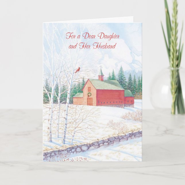For a Dear Daughter and Her Husband Holiday Card (Front)