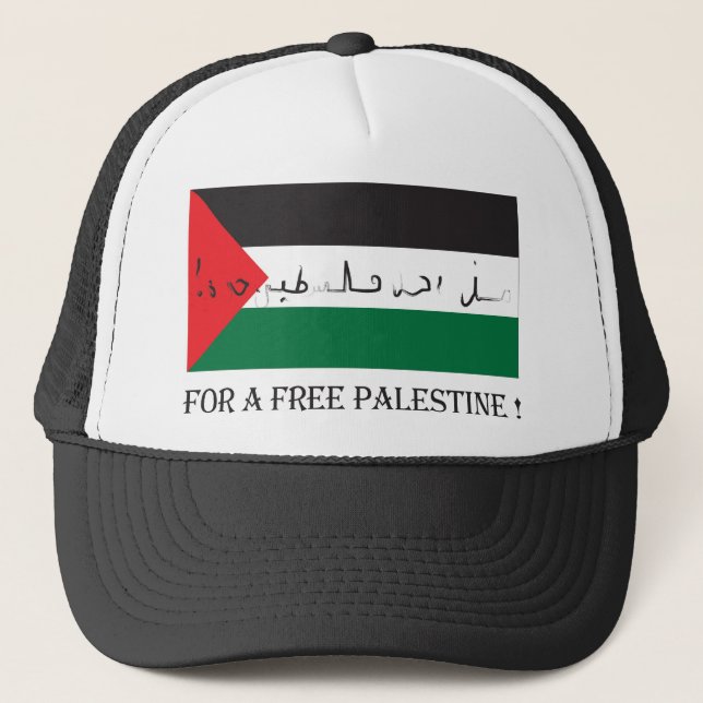 For a free palestine! trucker hat (Front)