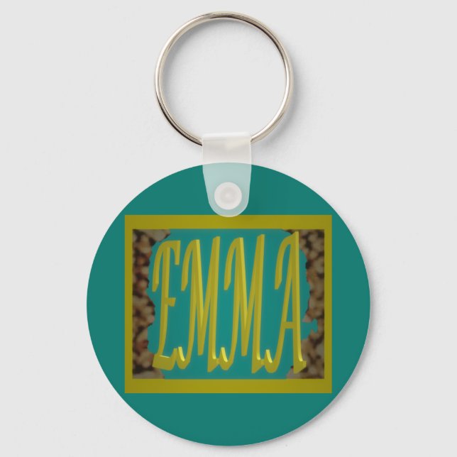 FOR A GIRL CALLED EMMA MARINE BLUE PEBBLES KEY RING (Front)