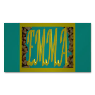 FOR A GIRL CALLED EMMA MARINE BLUE PEBBLES Magnetic BUSINESS CARD