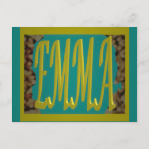 FOR A GIRL CALLED EMMA MARINE BLUE PEBBLES POSTCARD