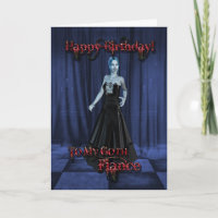 For a Goth fiance,A Vampire Birthday card