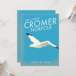 For a holiday Cromer Norfolk train travel poster.
