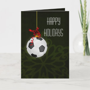 for a soccer player Christmas Cards