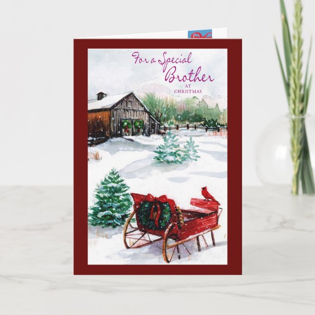 For A Special Brother Holiday Card (Front)