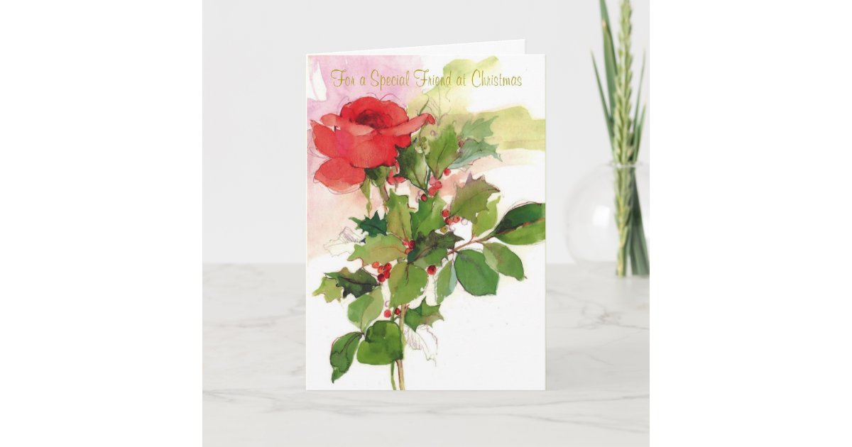 For a Special Friend at Christmas Holiday Card | Zazzle.co.uk