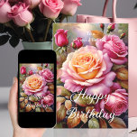 For a Special Friend Pink Yellow Roses Birthday Card<br><div class="desc">Cheers to a special friend! 🌸 Our watercolor pink rose birthday card is the perfect way to celebrate your wonderful friendship. With its feminine charm and heartfelt message inside (which you can customise),  it's the ideal choice to make your friend's day even more special. Send some love!</div>