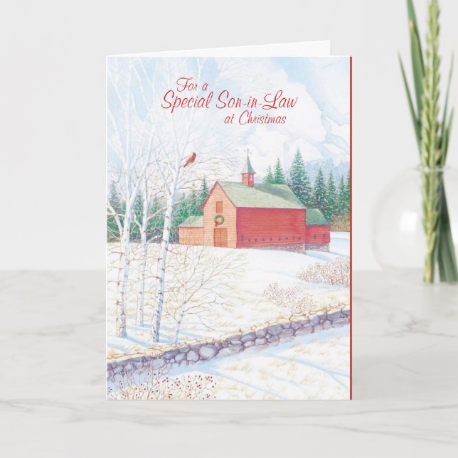 For a Special Son in Law at Christmas Holiday Card (Front)