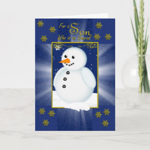For a Special Son on Christmas Holiday Card