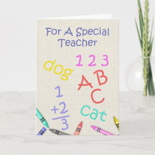 For A Special Teacher - Appreciation Thank You Card