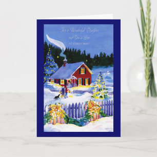 For A Wonderful Daughter and Son-in-Law Holiday Card