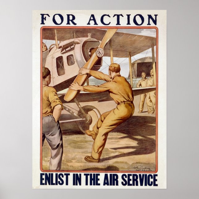 For action enlist in the Air Service restored Poster (Front)