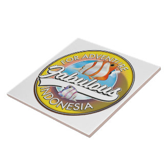 For Adventure Fabulous Indonesia logo Tile